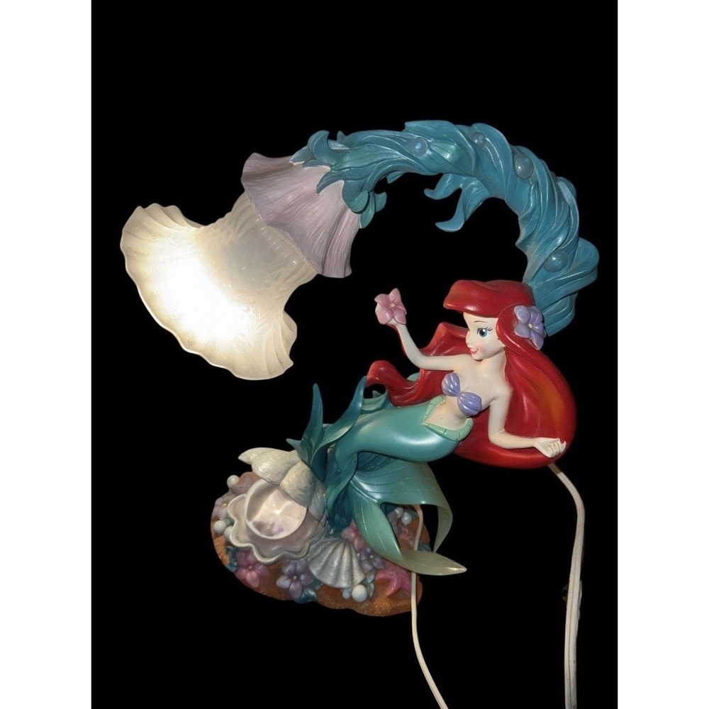 Vintage 2004 Disney Little Mermaid Ariel Seaflower Serenade Lamp